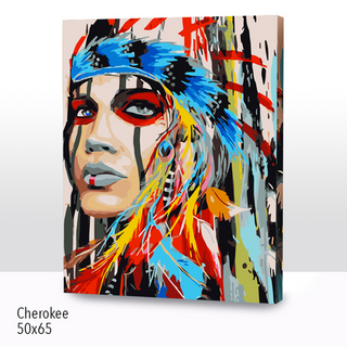Kit Paint by numbers con bastidor 50x65cm: Cherokee | WG1503