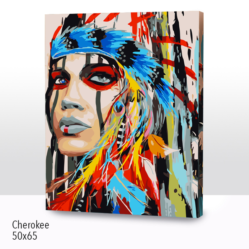 Kit Paint by numbers con bastidor 50x65cm: Cherokee | WG1503