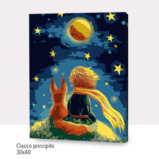 🎨Kit Paint by numbers con bastidor 30x40:  Clásico principito | WC5426 ✨ NEW✨
