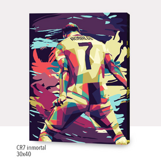 🎨Kit Paint by numbers con bastidor 30x40cm: CR7 inmortal | WC0226✨ NEW✨