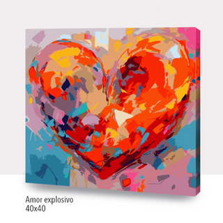 Kit Paint by numbers 40x40 Amor explosivo |WC7012