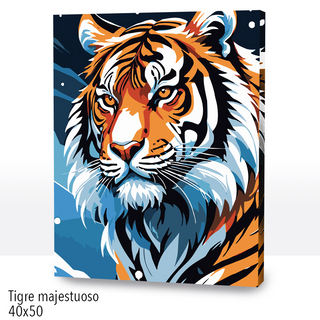 Kit Paint by numbers 40x50 Tigre majestuoso | WC2585