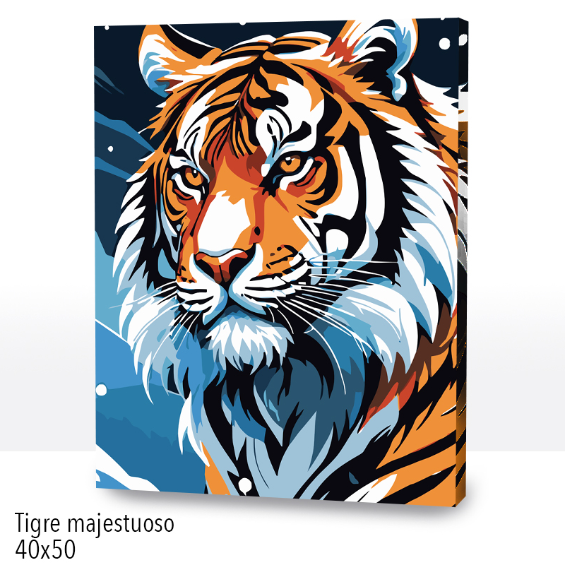 Kit Paint by numbers 40x50 Tigre majestuoso | WC2585