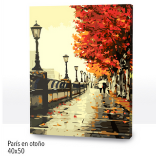 🎨Kit Paint by numbers con bastidor 40x50cm: París en Otoño | WC2563