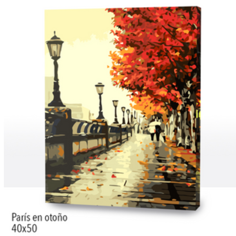 🎨Kit Paint by numbers con bastidor 40x50cm: París en Otoño | WC2563