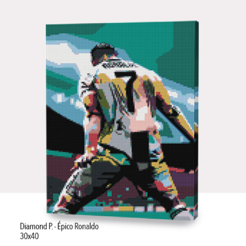 Kit Diamond Painting con bastidor 30x40 Épico Ronaldo | WDF1618 