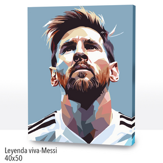 Kit Paint by numbers 40x50 Leyenda viva-Messi  | WC2573
