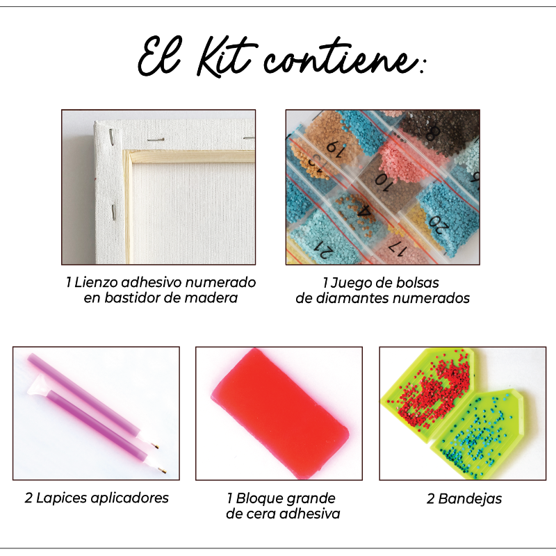 Kit Diamond Painting con bastidor 30x40 Bici en primavera | WDF1614