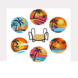 💎Kit Creativo | Diamond Painting | Posavasos: Sueño en la playa✨ | DPC212✨NEW✨