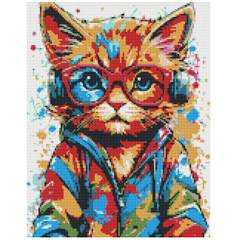 Kit Diamond Painting sin bastidor 35x45 Flow gatuno| WD1023 