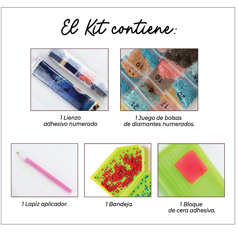 Kit Diamond Painting sin bastidor 35x45 Flow gatuno| WD1023 