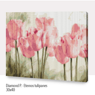 💎Kit Diamond Painting con bastidor 30x40cm: Eternos tulipanes| WDF0926 ✨NEW✨
