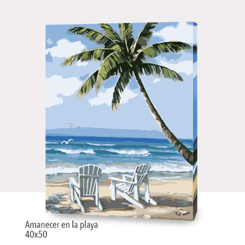 Kit Paint by numbers 40x50 Amanecer en la playa | WC6742