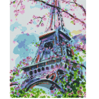 Kit Diamond Painting sin bastidor 35x45: Primavera en París |WD1019