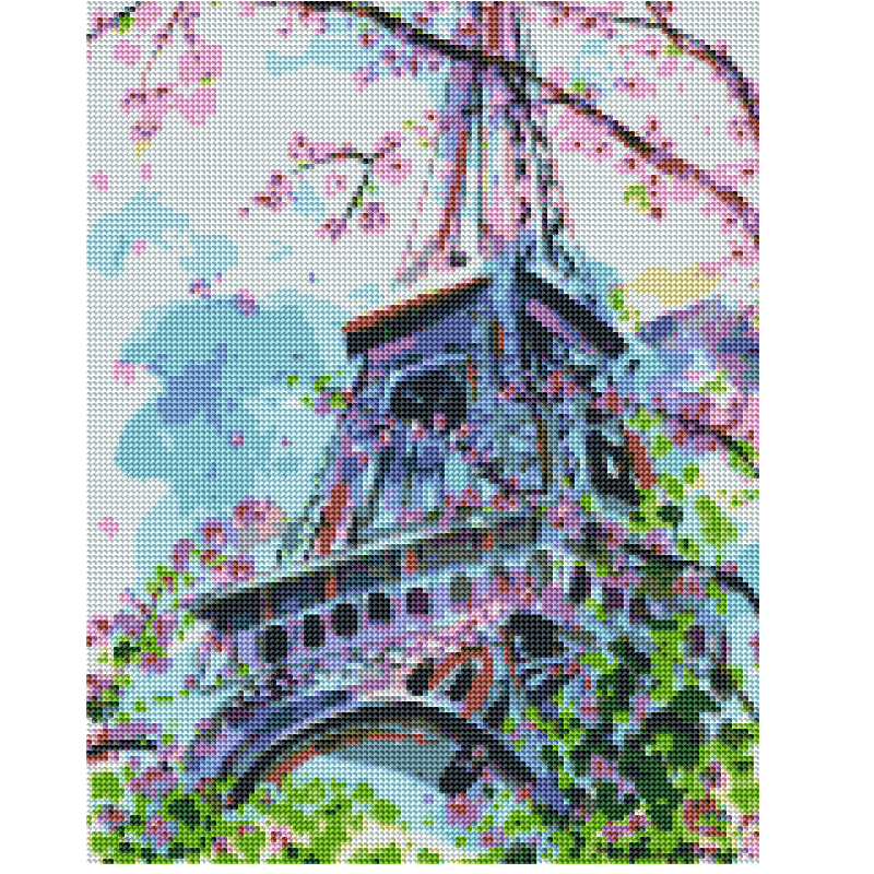 Kit Diamond Painting sin bastidor 35x45: Primavera en París |WD1019