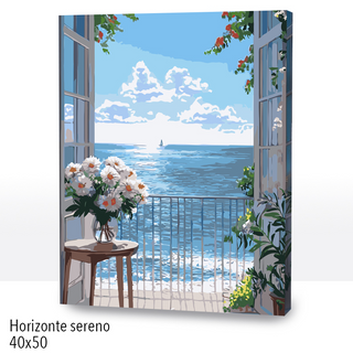 Kit Paint by numbers 40x50 Horizonte sereno | WC257