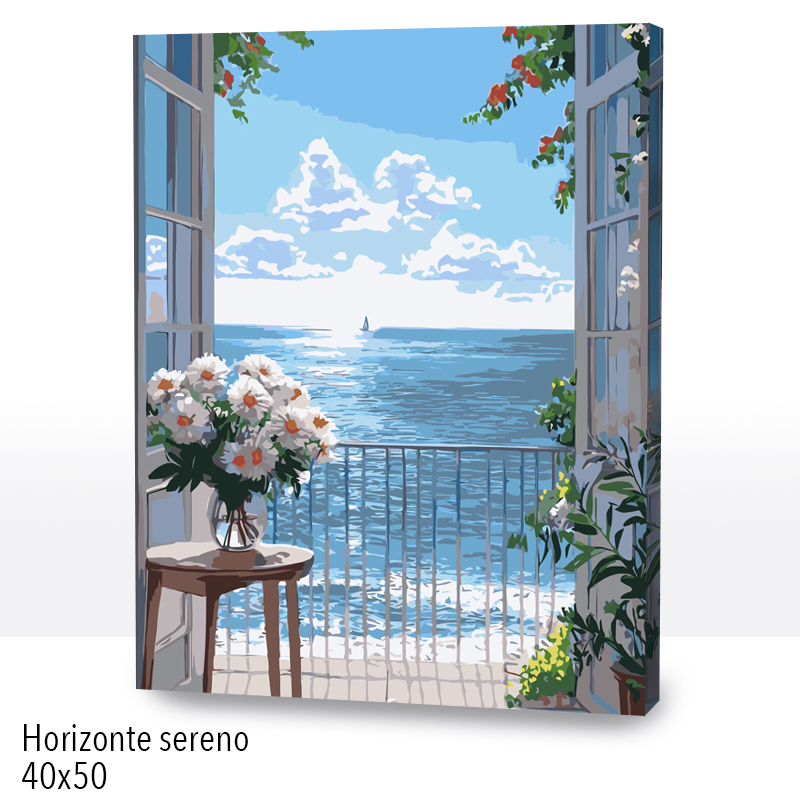 Kit Paint by numbers 40x50 Horizonte sereno | WC2557