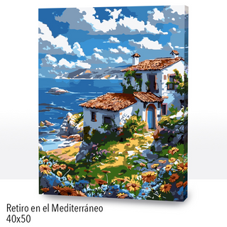 Kit Paint by numbers 40x50 Retiro en el Mediterráneo | WC1214