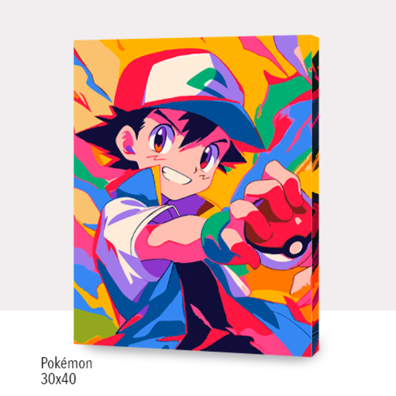 Kit Paint by numbers 30x40 Pokémon| WC7009