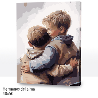 Kit Paint by numbers 40x50 Hermanos del alma | WC2572
