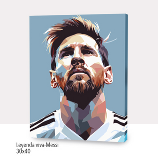 Kit Paint by numbers 30x40 Leyenda viva-Messi | WC2573X