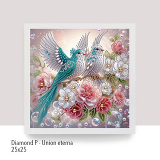 💎 Kit Diamond Painting con marco | Especial con cristales 25x25cm: Union eterna| DP251✨NEW✨
