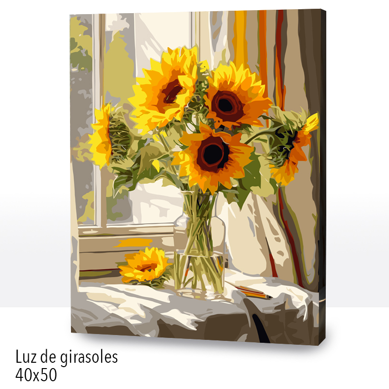 Kit Paint by numbers 40x50  Luz de girasoles | WC2569