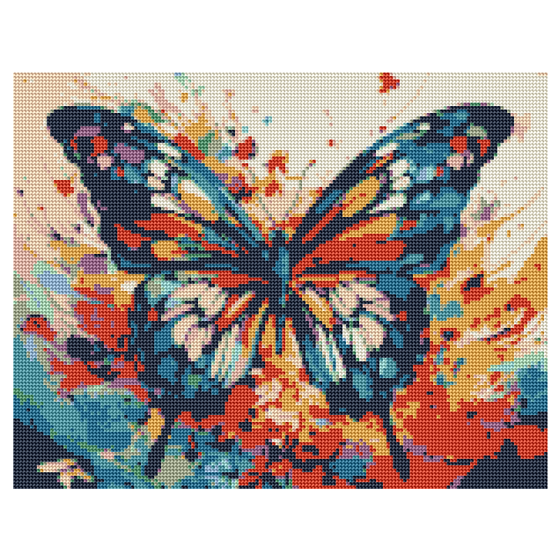 Kit Diamond Painting sin bastidor 35x45 Mariposa viva | WD1025