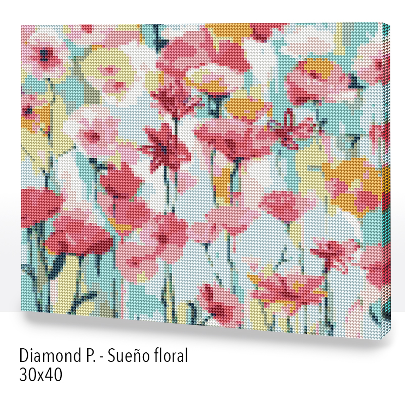 Kit Diamond Painting con bastidor 30x40 Sueño floral | WDF1615 