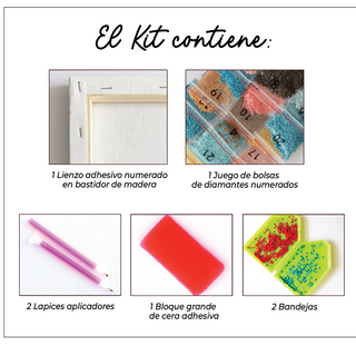 Kit Diamond Painting con bastidor 30x40 Arrecife radiante | WDF1604