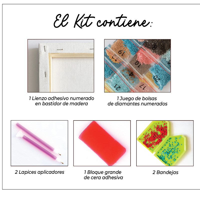 Kit Diamond Painting con bastidor 30x40 Arrecife radiante | WDF1604