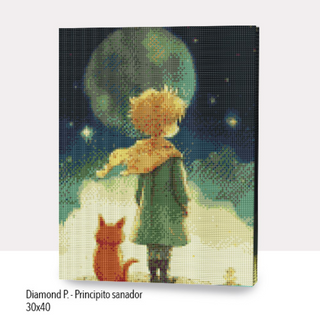💎Kit Diamond Painting con bastidor 30x40cm: Principito sanador | WDF0426 ✨NEW✨