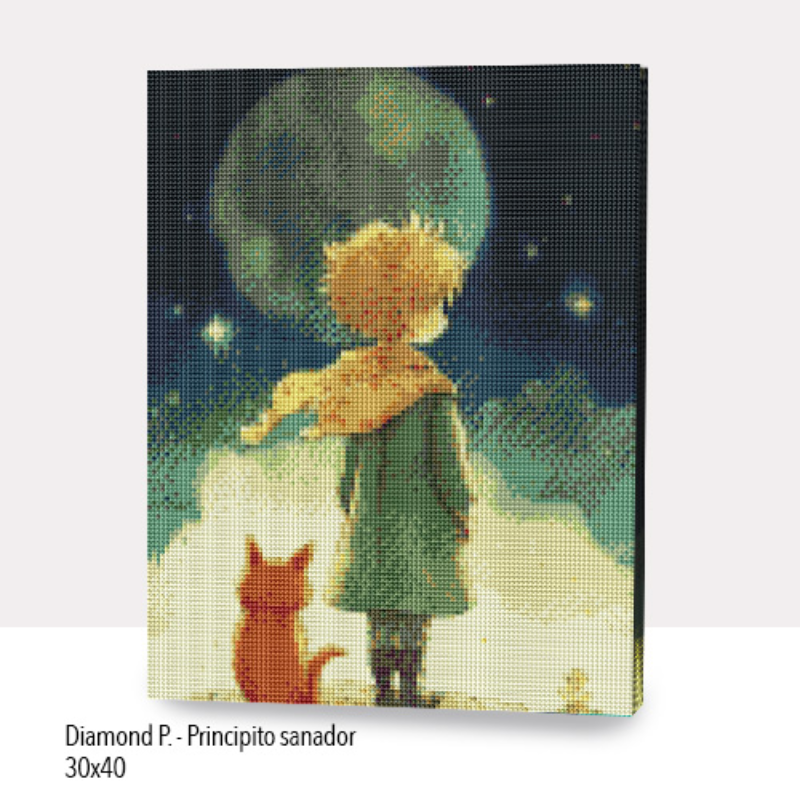 💎Kit Diamond Painting con bastidor 30x40cm: Principito sanador | WDF0426 ✨NEW✨