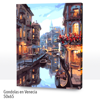 Kit Paint by numbers 50x65 Góndolas en Venecia | WG4094