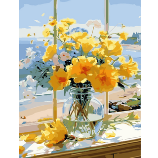 Kit Paint by numbers 50x65 Ventana serena | WG1518