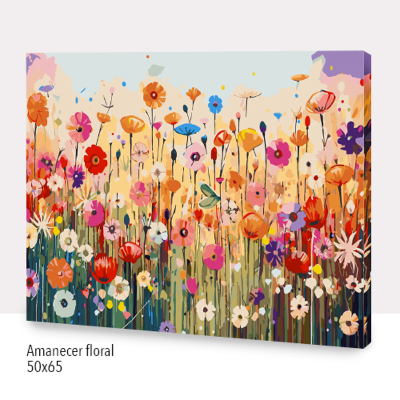 Kit Paint by numbers 50x65 Amanecer floral | WG1517