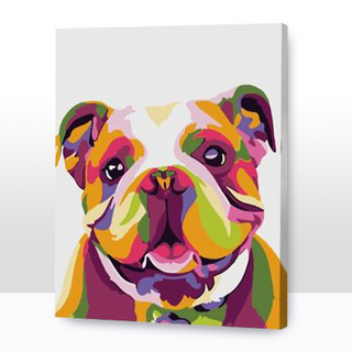 Kit Paint by number Perro bulldog | WC6728