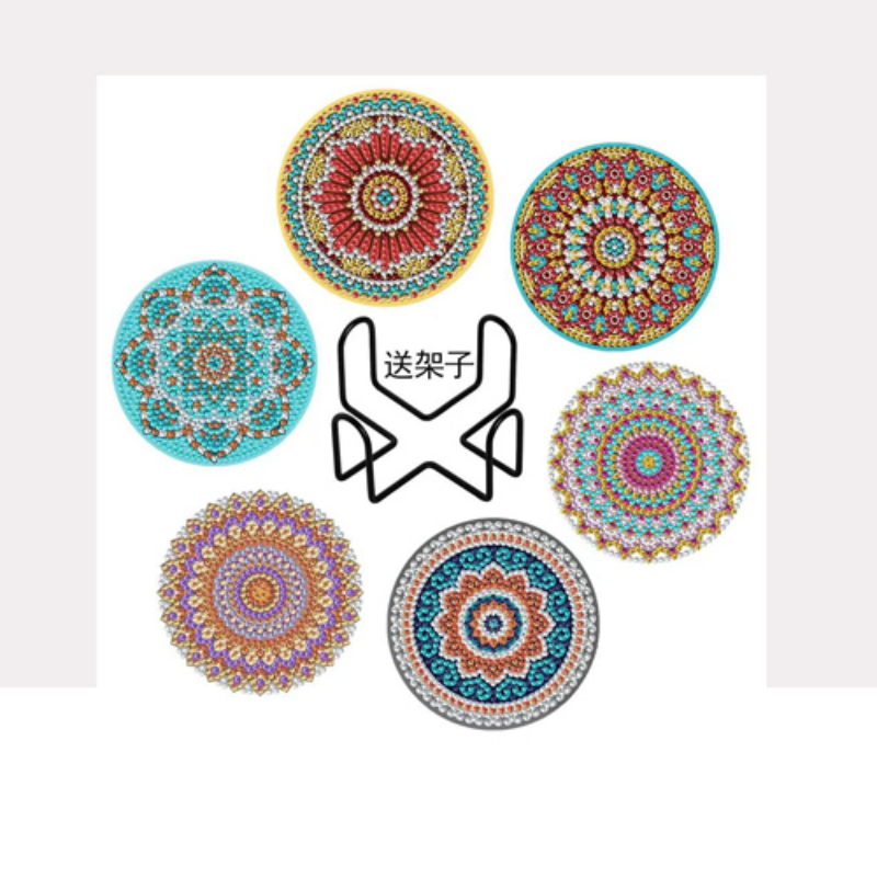 💎Kit Creativo | Diamond Painting | Posavasos: Mandalas primaverales ✨ | DPC211 ✨NEW✨