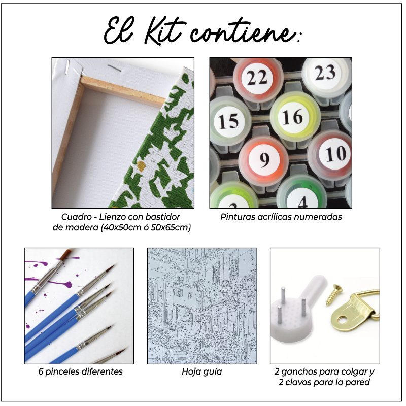 Kit Paint by numbers 50x65 Villa al lado del mar-Italia | WG4589