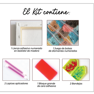 Kit Diamond Painting con bastidor 30x40 Gato dulce | WDF1208