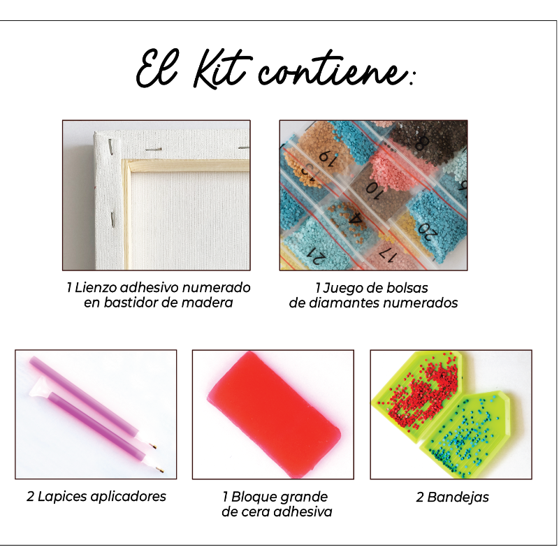 Kit Diamond Painting con bastidor 30x40 Gato dulce | WDF1208