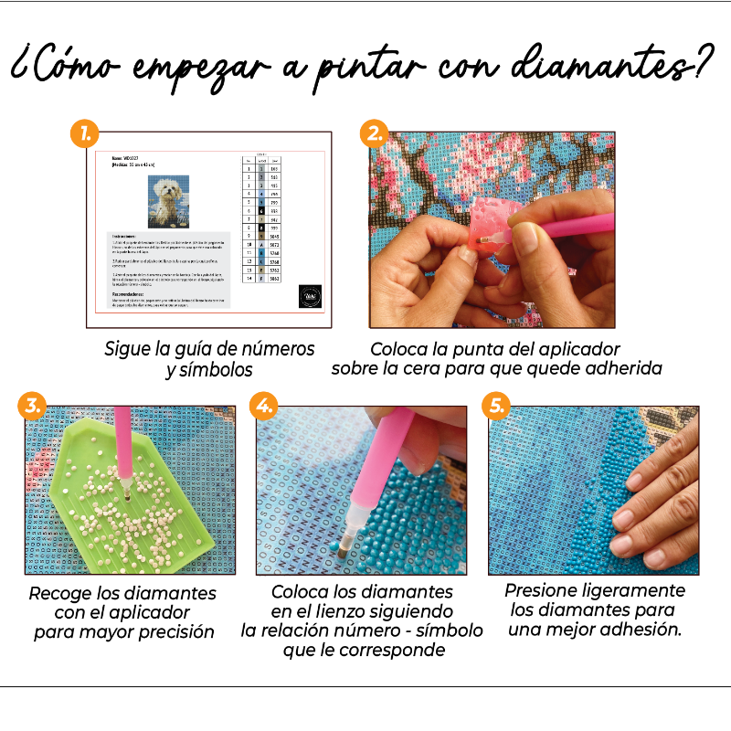 Kit Diamond Painting con bastidor 30x40 Bici en el jardín | WDF1914