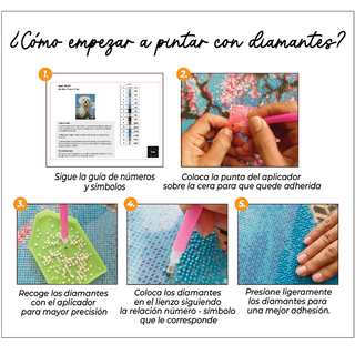 Kit Diamond Painting con bastidor 30x40 Rex colorido | WDF1205