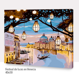 Kit Paint by numbers 40x50 Festival de luces en Venecia | WC1012