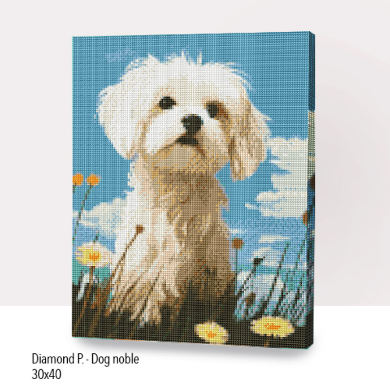 💎Kit Diamond Painting con bastidor 30x40cm: Dog noble  | WDF2126✨NEW✨