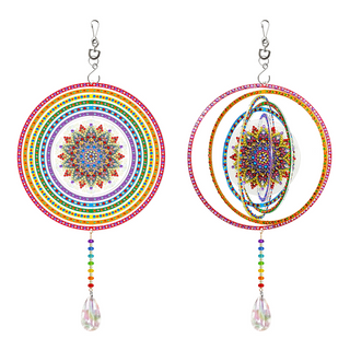 Kit Diamond Painting / Adorno colgante Mandala Circular (DOBLE CARA)| GSP201