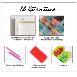 Kit Diamond Painting con bastidor 30x40 León salvaje | WDF1209