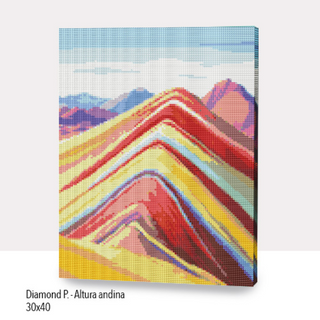 💎Kit Diamond Painting con bastidor 30x40cm: Altura andina - 7 colores  | WDF0626 ✨NEW✨