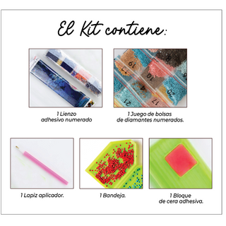 Kit Diamond Painting sin bastidor 35x45 Ola de fuego |WD1028