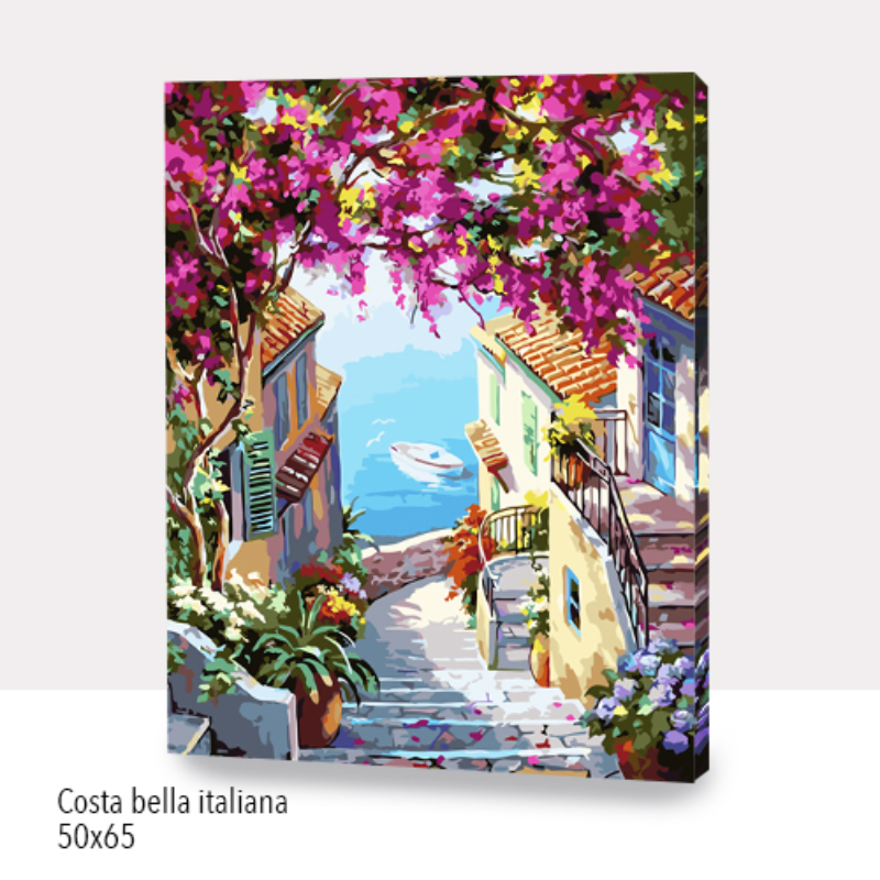 Kit Paint by numbers 50x65 Costa bella italiana | WG1011